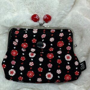 💥Authentic Haraku Kyoto Chirimen Textile Pouch - Taditional Japanese Floral 💥